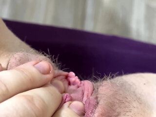 Busty Blonde Fingers Herself