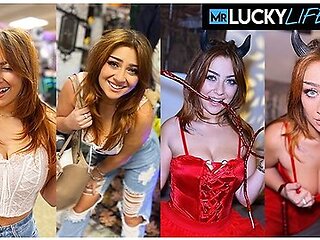 Big Titted Kira Fox Lives In Her Devilish Halloween Costume