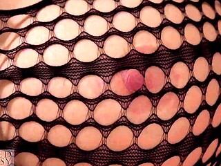 See-through lingerie shows off milf's hot pussy and big boobs