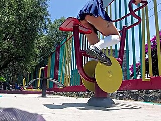 Lil hoe in the park demonstrating her undies. Do you want to have fun?