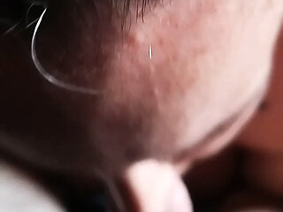 Hot girlfriend gives an amazing blowjob, making him cum