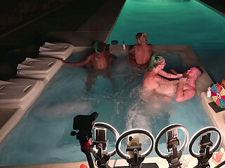 Hardcore Hot Tub Orgy Deliah Grace, Lyric Sky &amp_ Nikki Zee