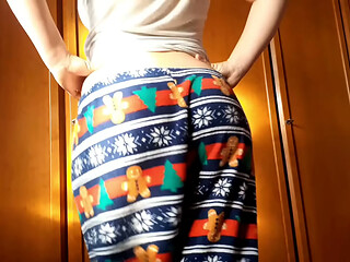 Walking and farting in cozy pajamas