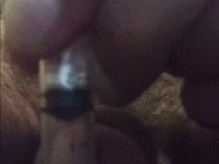 Solo of a Big Shaved Dick with a Beautiful Head, with Sperm Collected in a Syringe!