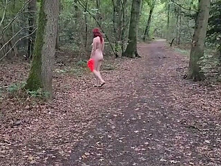 Naked Walk in Park, Peeing, Bondage for Tits Play and Slapping