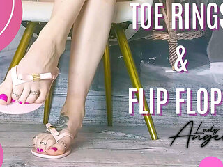 Lady Angela Toe Rings and Flip Flops - Silent Admiration