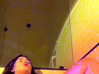 Bigtitted red head Masturbating close by her rubber toy