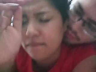 18 year old brunette big saggy tits from New York United States fucking her stepbrother's big dick part 75