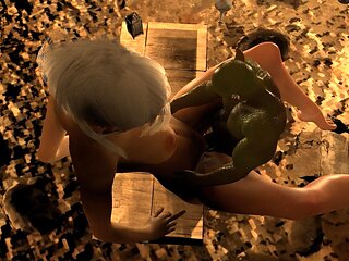 Horny Goblin Pounding Hot Elf Pussy