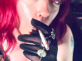 Miss Tina Snua Loves To Dress Up for Her Fans & Smoke A Cigarette - Drifts OMI Snap Inhales OME Smoke Rings