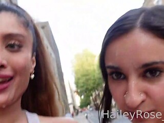 Brunette Hailey  Marina Maya Public Nudity