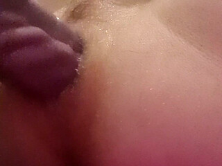 Having fun with my giant fantasy dildo
