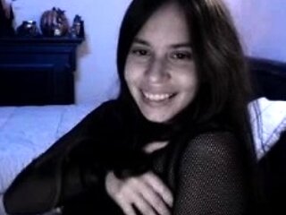 Amateur busty brunette masturbates and does hand job