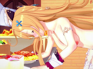 Escoffier hot sex on the kitchen - Genshin Impact