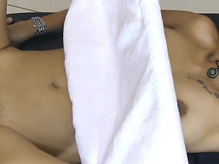 Dirty Masseur Checks Sexy Skinny Thai on Massage Table