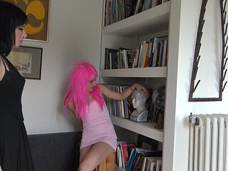Snotty, Gothic Anime Fetish Girls Crush Their Neighbor's Apartment Out of Boredom!