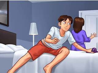 Summertime Saga - Gameplay - Roleplay - Debbie Scene - Kissing and Exposing Her Boobs