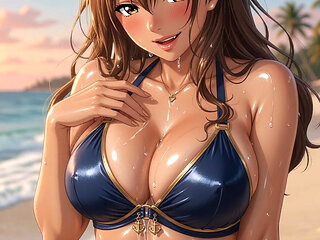 Busty Bikini Babes Topless Beach Compilation Hentai