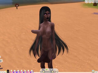 ladyboy with giant penis &amp_ penis nipples sims 4