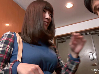 Upon entering his place, the Asian woman immediately begins performing oral sex and preparations for sexual intercourse