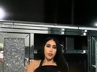 Brunette with big boobs and ass toys her wet cunt