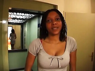 French beauty with a big round ebony ass gets brutally pounded in POV