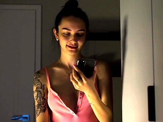 SMALL TIT BRUNETTE TATTOOED TEEN GIRLFRIEND CAUGHT IN SHOWER