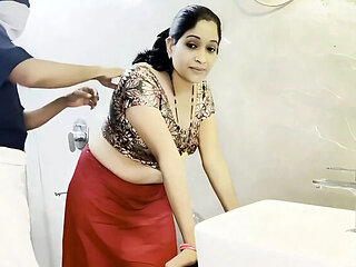 Desi Stepmom Fucks Stepson Hard in Bathroom - Big Ass & Loud Moaning