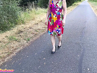 Beautiful Redhead Masturbates Outside on Sunday Afternoon
