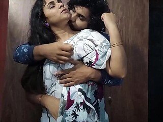 Desi Couple Share Sweet Kisses And Gentle Touches While Standing