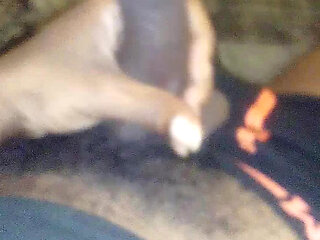 Extremely Large Big Black Cock Jacking It