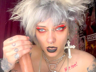 Lipstick Fetish JOI Handjob Jerk off Encouragement Taboo Black Lipstick Dirty Talk Glitterqueen1999