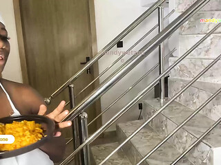 My Chef Brought My Lunch but I Insisted She Serve Me Her Wet Pussy First for Apitizer