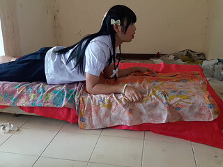 Thai student ladyboy show