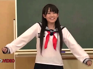 Skinny Yui Kasugano Takes Double Creampie in Threesome