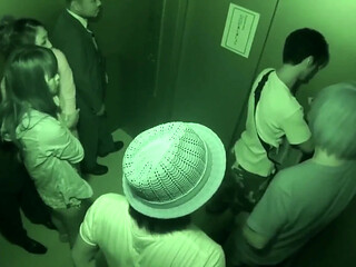Asian sluts get their hands dirty in a wild elevator orgy.