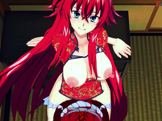 Rias Gremory kimono sex at the festival - DXD NTR Madness Series