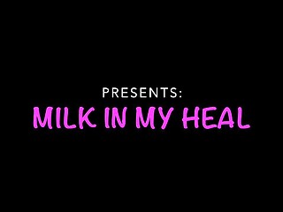 Girl with white nails gets her heel milked then puts her toes in his cum