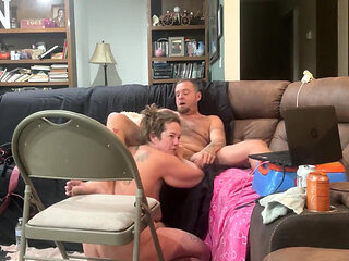 Always with a Mouth Full. Starts with Pegging but Then He Gets a Blow Job.