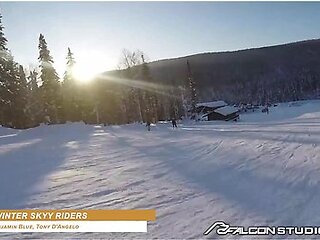 Top 5 WInter Skyy Riders - HOT HUNKS FUCKING CUTE JOCKS Outdoors In Winter Time - FalconStudios