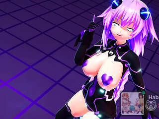 mmd r18 Purple Heart ILLELLA Hyperdimension Neptunia sexy dance ahegao ntr fuck hard dildo sex ahegao milf