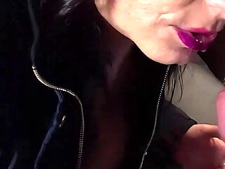 Smoking Blowjob, Cameltoe Tease & Double Cum on My Downjacket 331