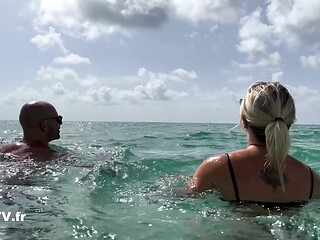 Lesbian Temptation in Miami - Busty French Babes 69 and Lick Big Boobs