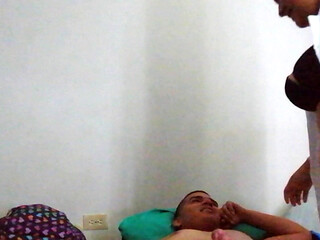 She Talks to Her Boyfriend While He's Sucking My