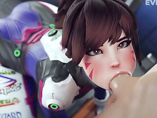 D.va cute blowjob