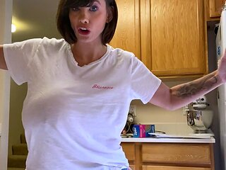Great Big Boobs On Masturbating Redhead