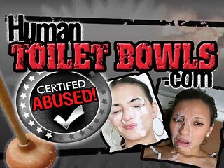 Human toilet bowls nasty fuck: Blowjob, Amateur  Hardcore Porn