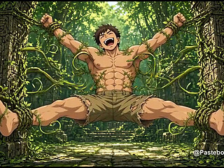 Caught By The Jungle Temple Vines - Ribs And Bare Soles (2D Anime)