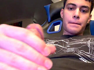 young boy masturbates his dick