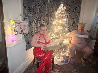 Mrs Kinkmas Christmas story with Satana's piggy.